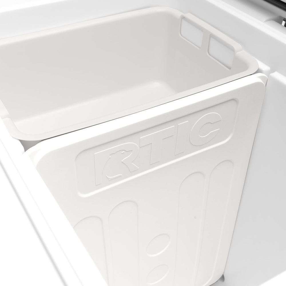 RTIC divider closeup reveals sturdy construction and premium finish.