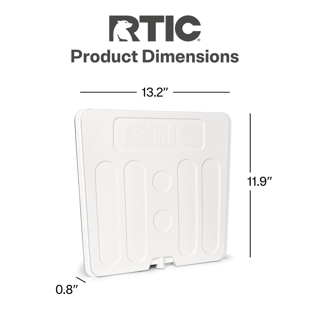 RTIC 65 qt divider in use demonstrating enhanced cooler organization