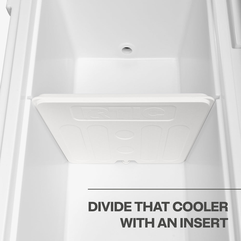 RTIC 65 qt divider setup shows simple assembly and practical use
