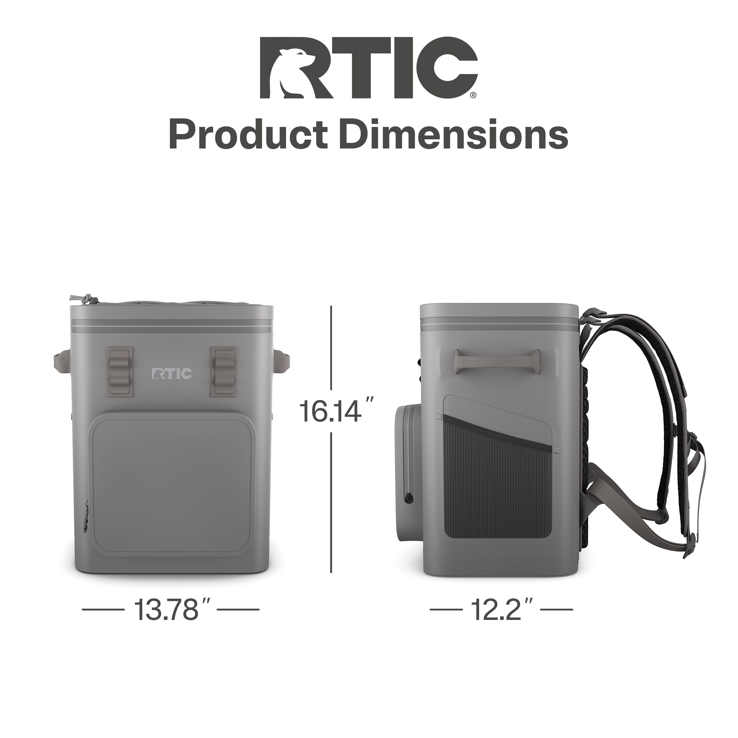 RTIC backpack cooler padded straps provide comfortable hands-free transport