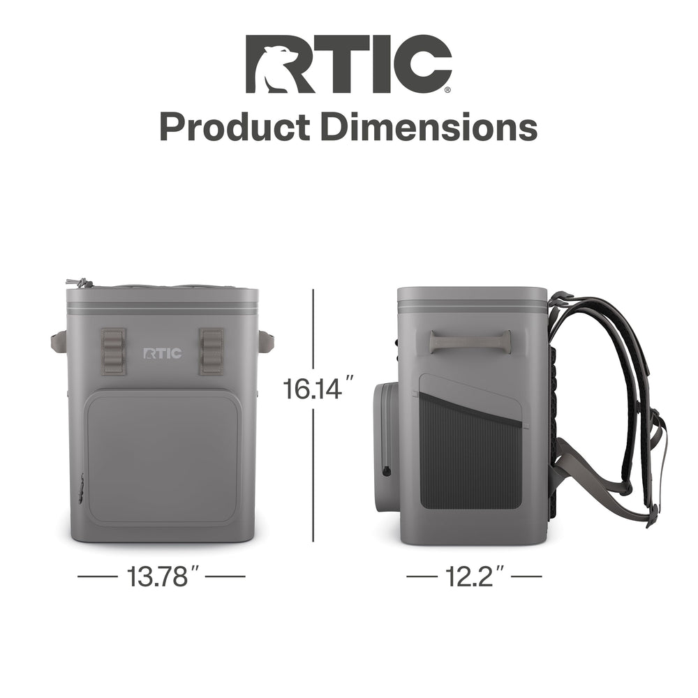 RTIC backpack cooler padded straps provide comfortable hands-free transport