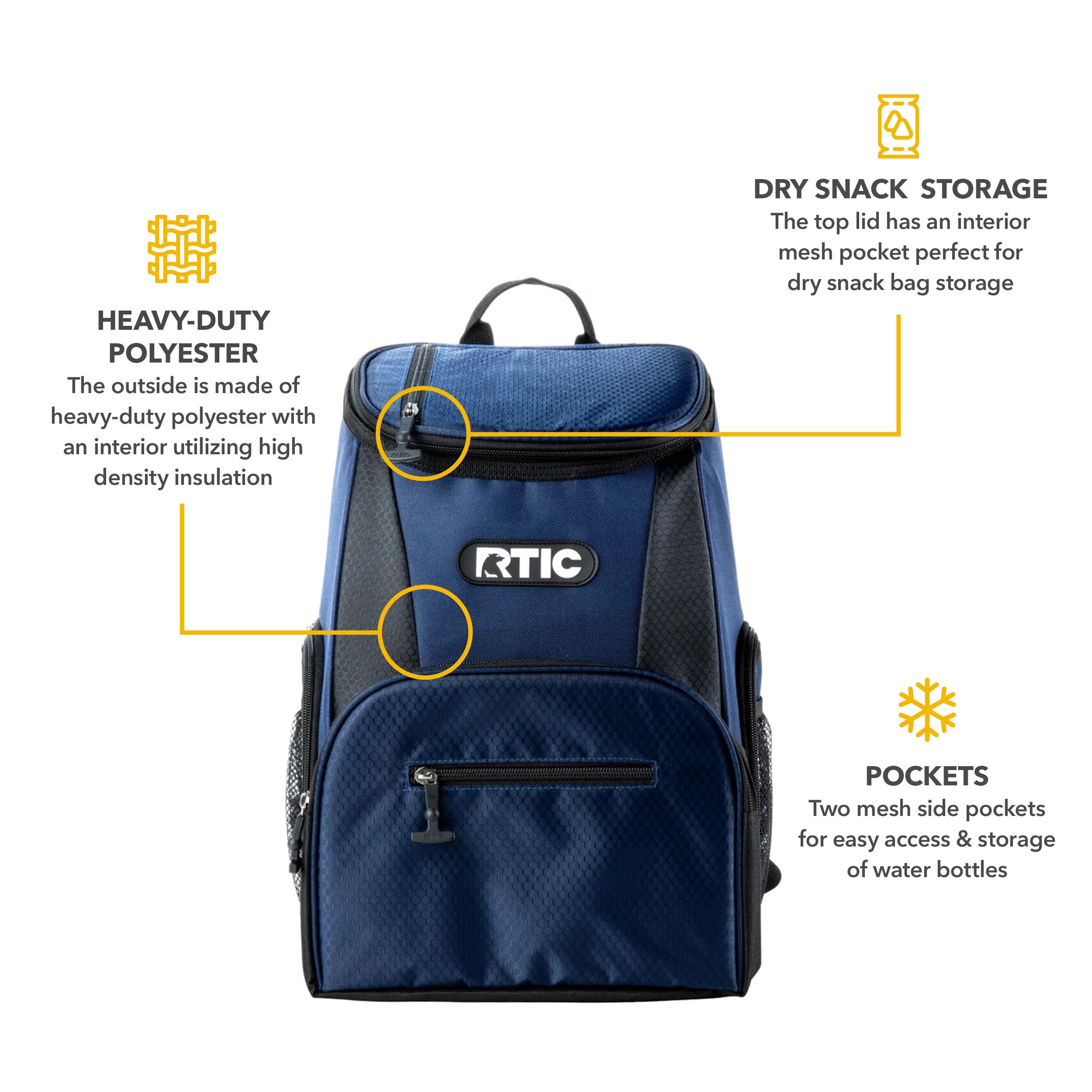 RTIC backpack cooler in-use at a picnic, demonstrating versatility