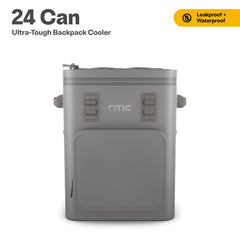 RTIC backpack cooler waterproof zipper keeps contents dry during rain and splashes