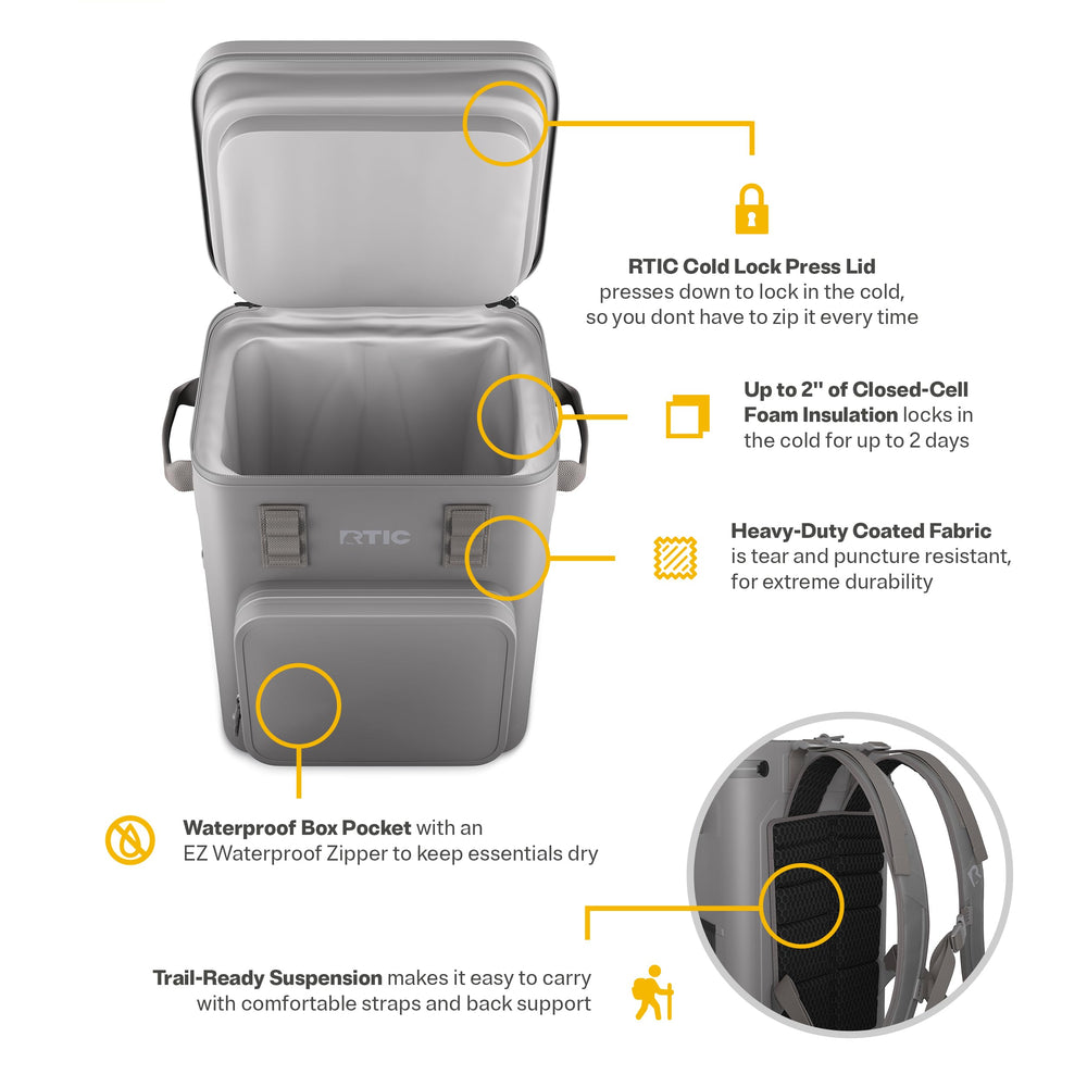 RTIC Cold Lock Lid lets you grab drinks without unzipping