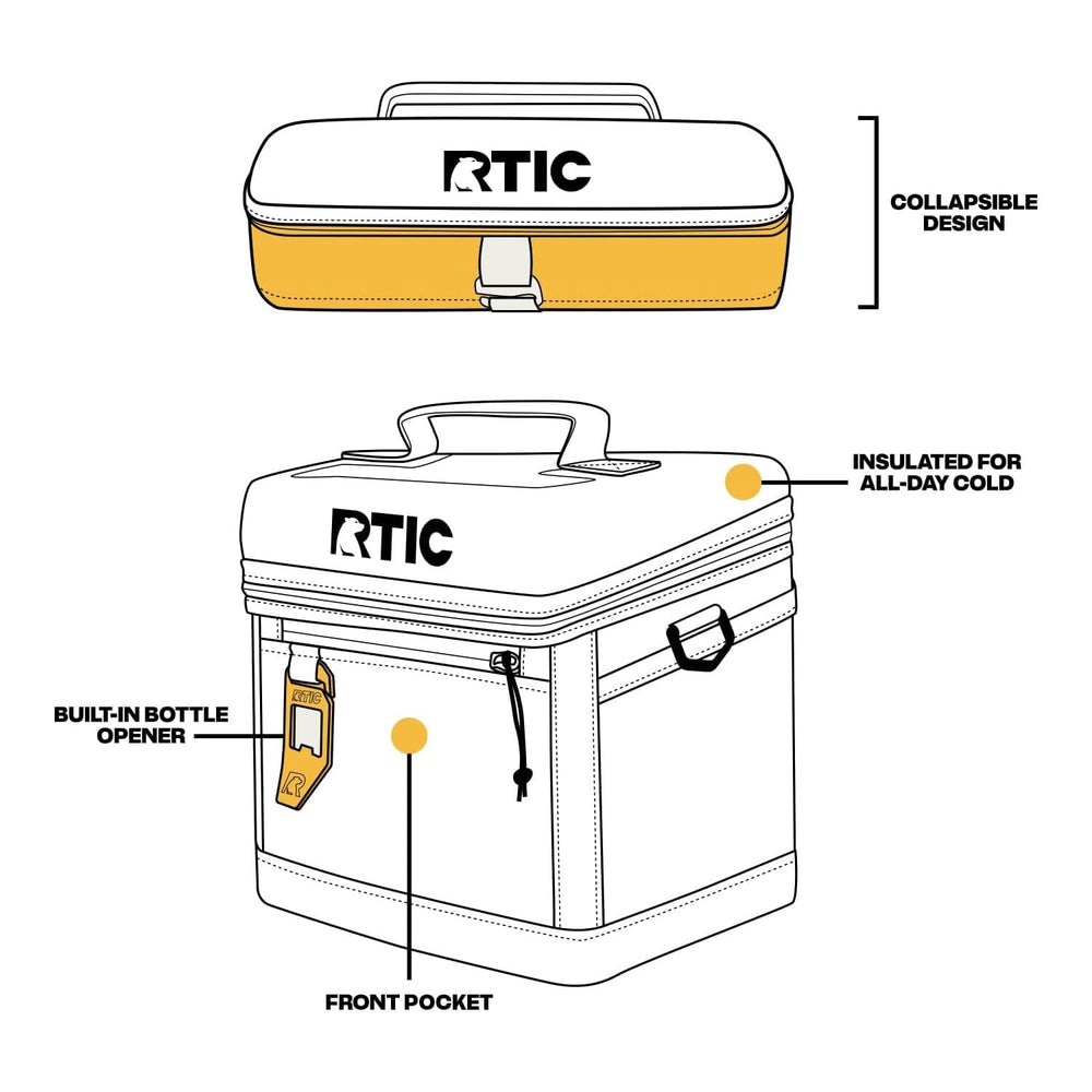 RTIC Everyday cooler collapses for compact storage when not in use.