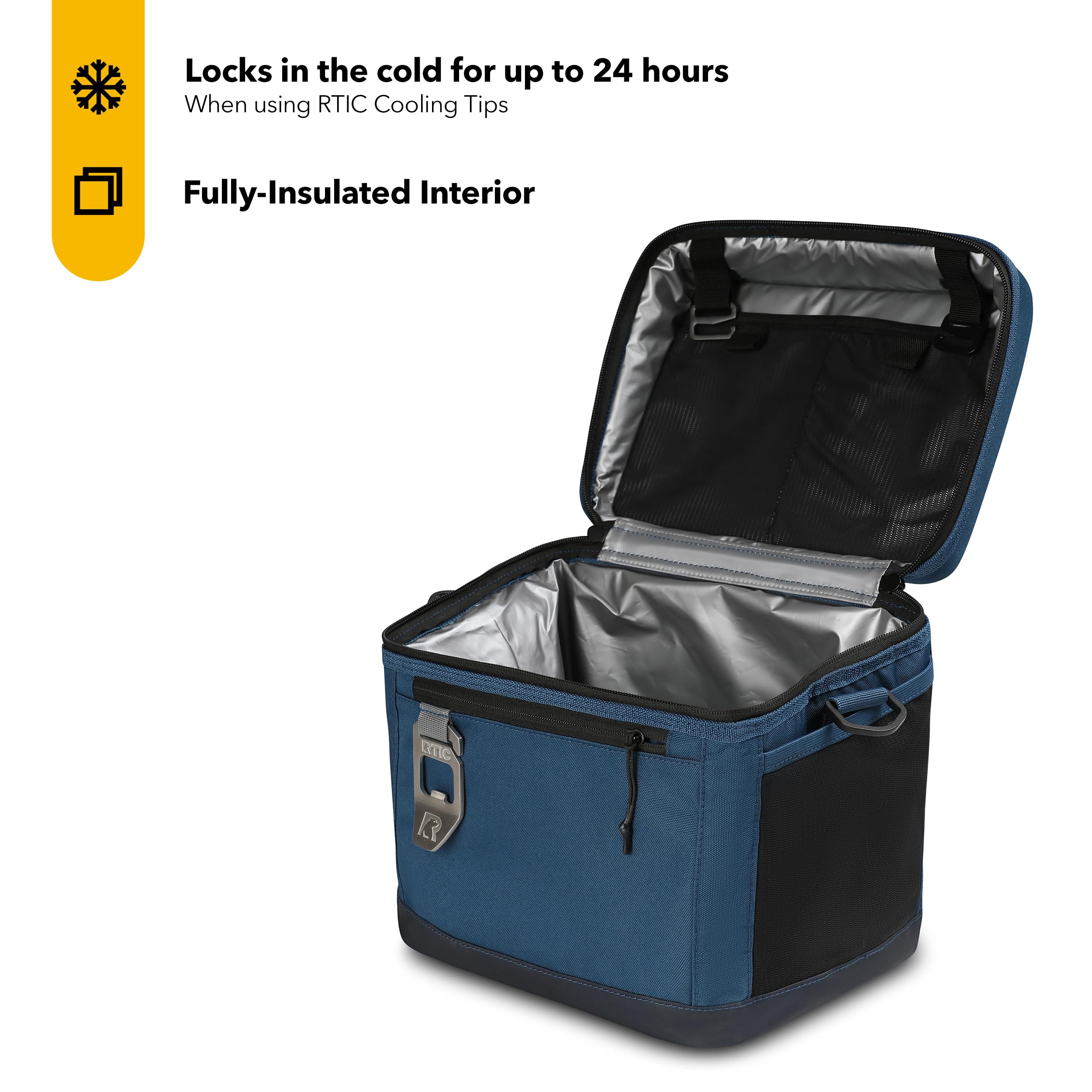 RTIC Everyday Cooler interior shows insulated main compartment for freshness throughout the day