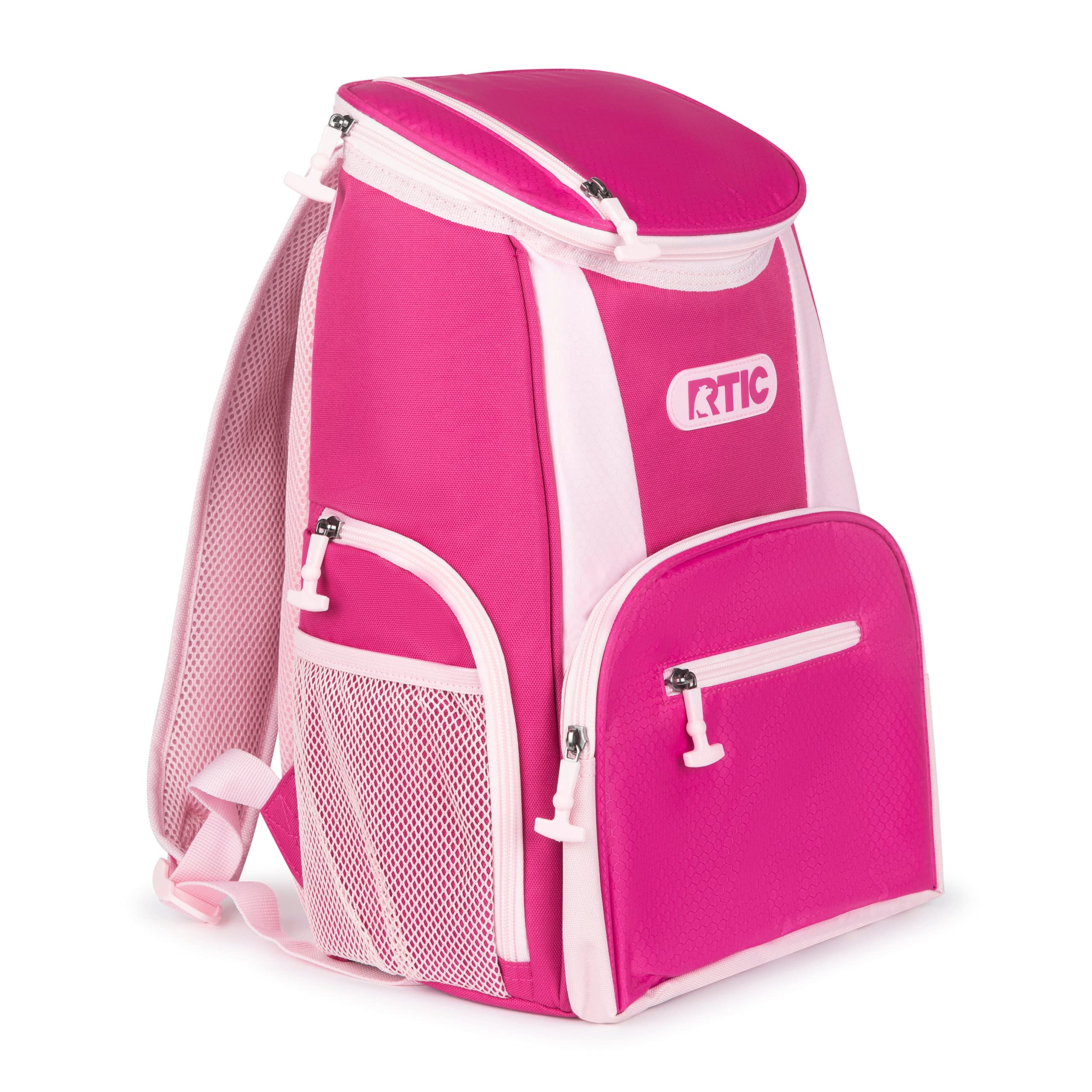 RTIC Lightweight Backpack Cooler front view shows sleek exterior and 15-can capacity for day trips.