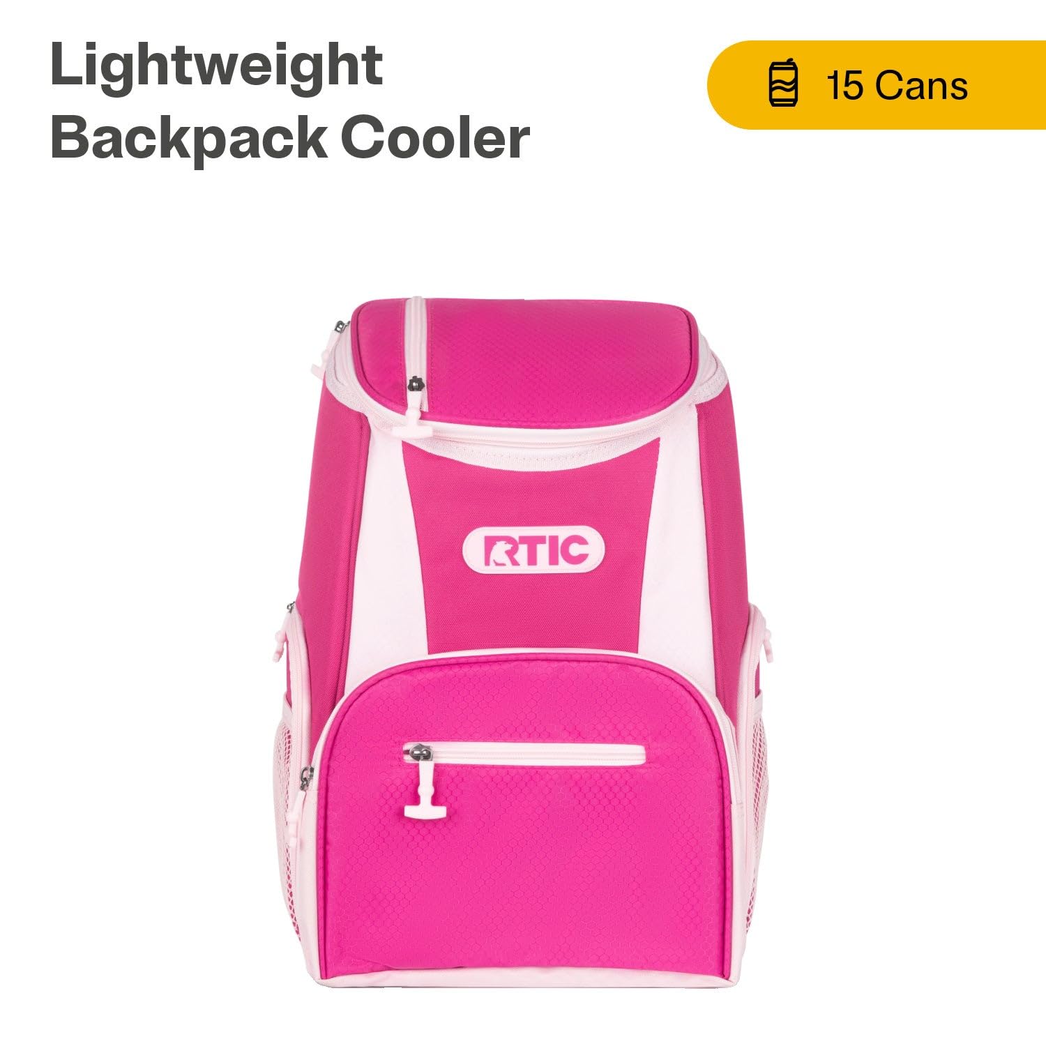 RTIC lightweight interior insulation keeps drinks cool during outdoor adventures.