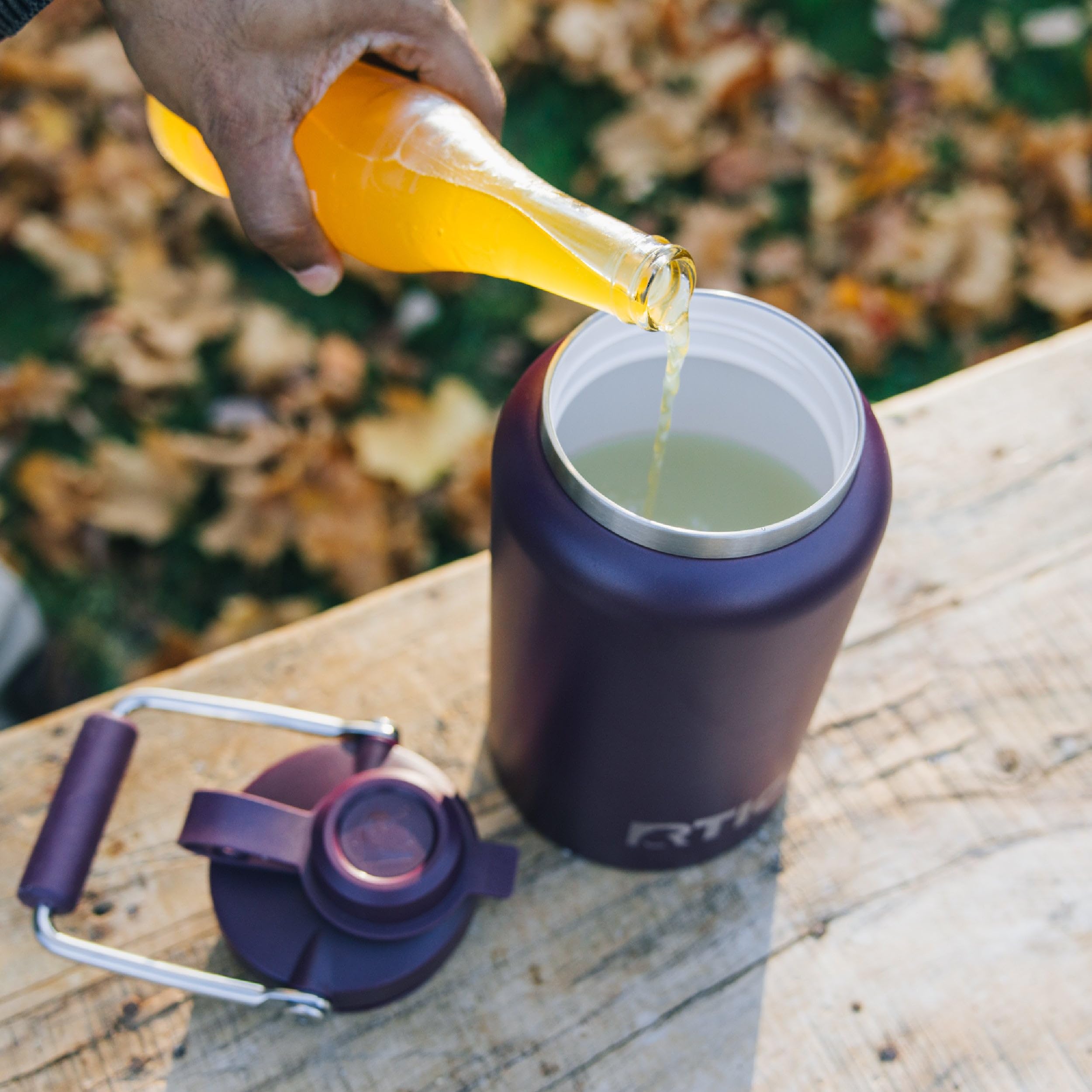 RTIC Outback Jug with durable handle and silicone base for stability.