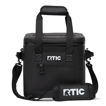 RTIC Soft Cooler 12 Can lunch-bag setup shows portable cooling for meals on the go
