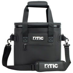 RTIC Soft Cooler 20-Can front view for easy access during trips.