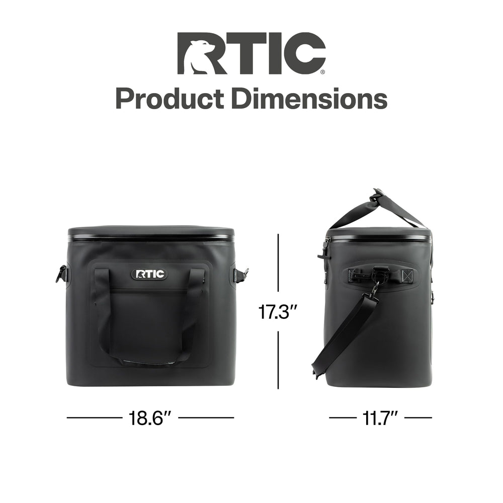 RTIC Soft Cooler 40 Can leak-proof zipper prevents spills during travel.