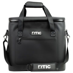 RTIC Soft Cooler 40 Can lid open for quick access and cooling.
