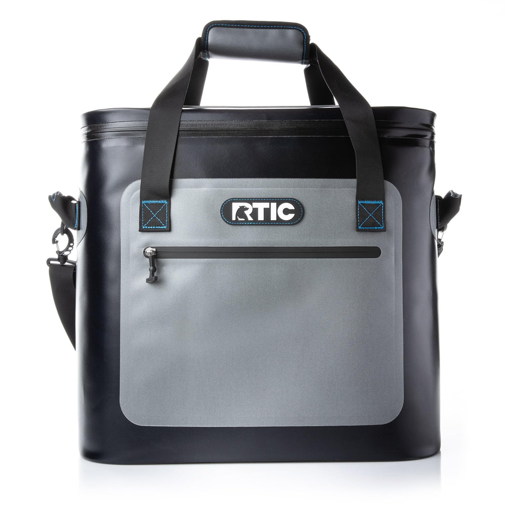RTIC Soft Cooler 50 Can front view highlights portable cooling and leak-proof performance.