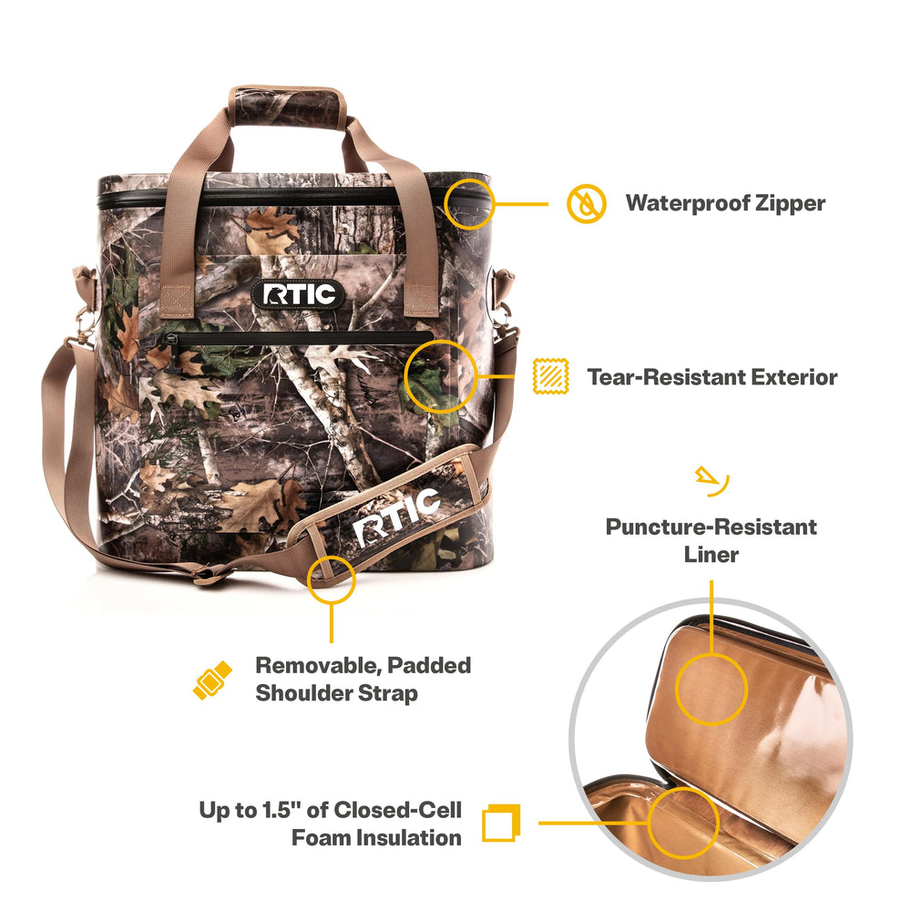 RTIC Soft Cooler 50 Can ideal for lunch and beverages during travel and camping.