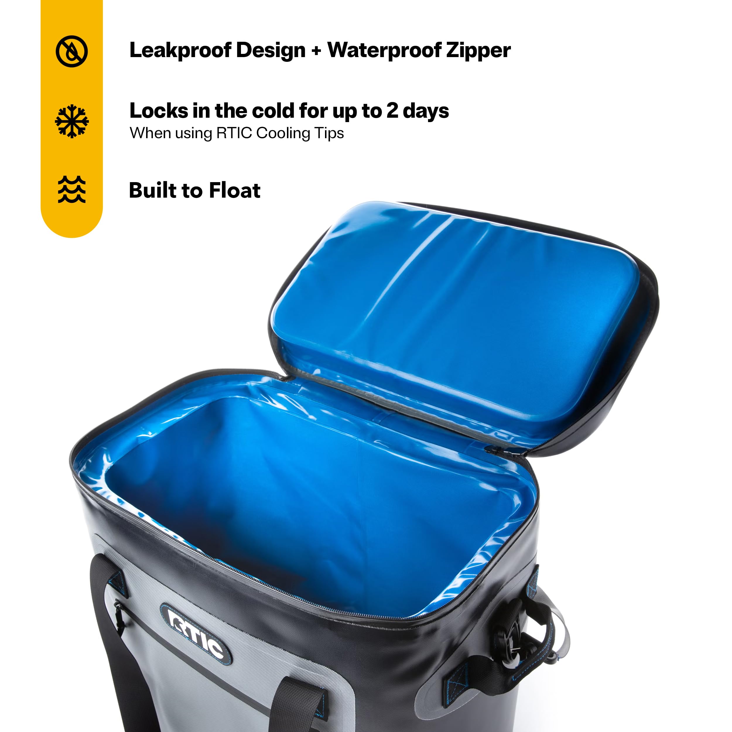 RTIC Soft Cooler floating pool use shows versatile floating cooler for water days.