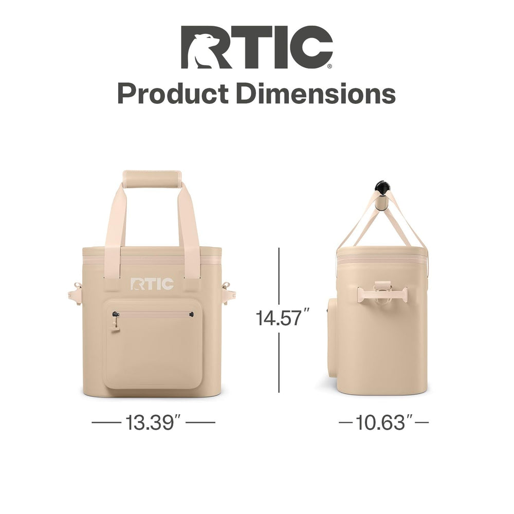RTIC Soft Cooler Pro durable fabric withstands punctures for rugged trips.