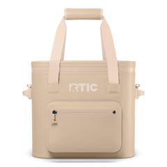 RTIC Soft Cooler Pro floating on water keeps drinks secure for boating and beach days.