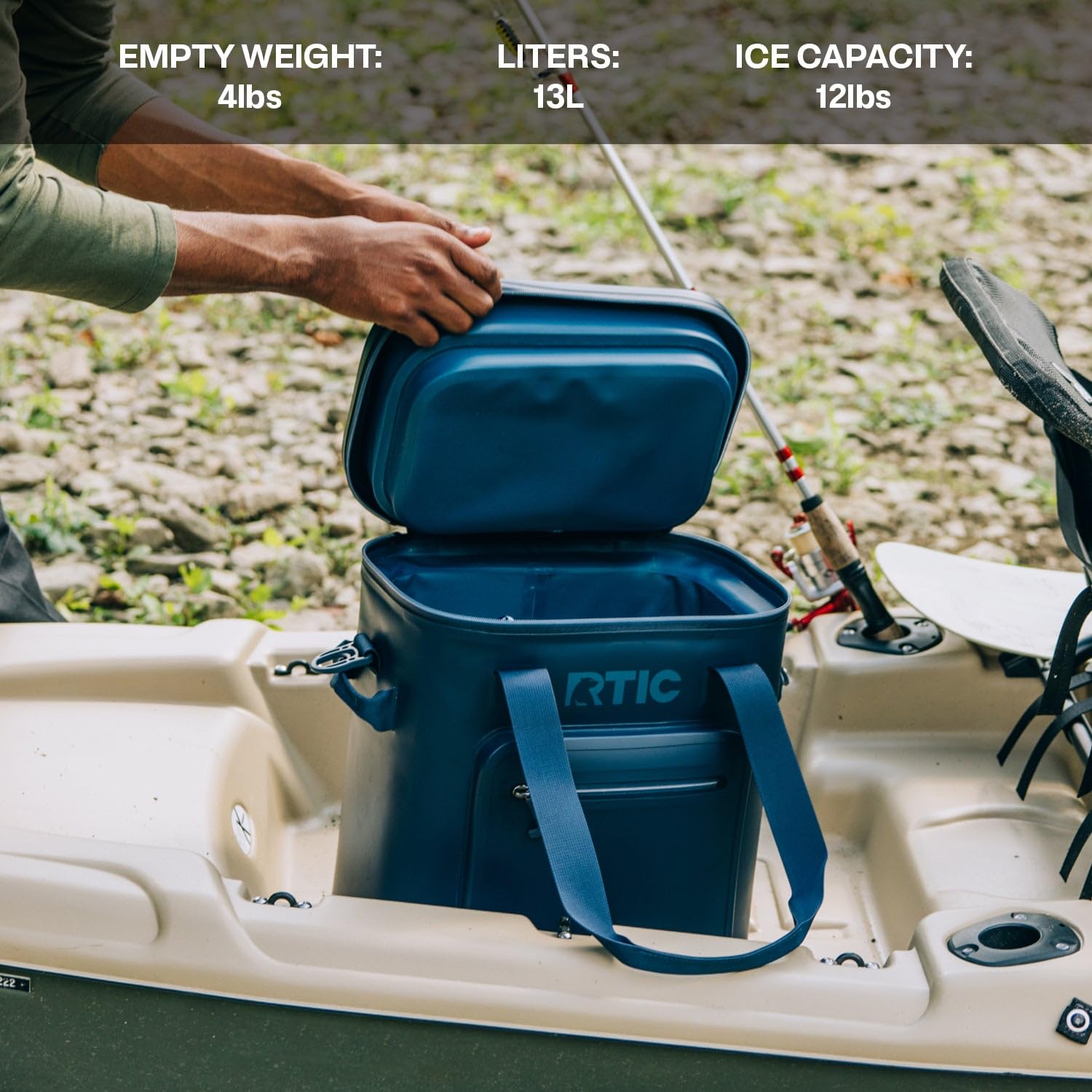RTIC Soft Cooler Pro removable strap enables hands-free carry.