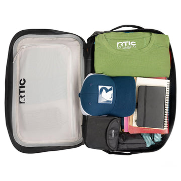 RTIC Ultra Dry Backpack fits under plane seats for convenient travel