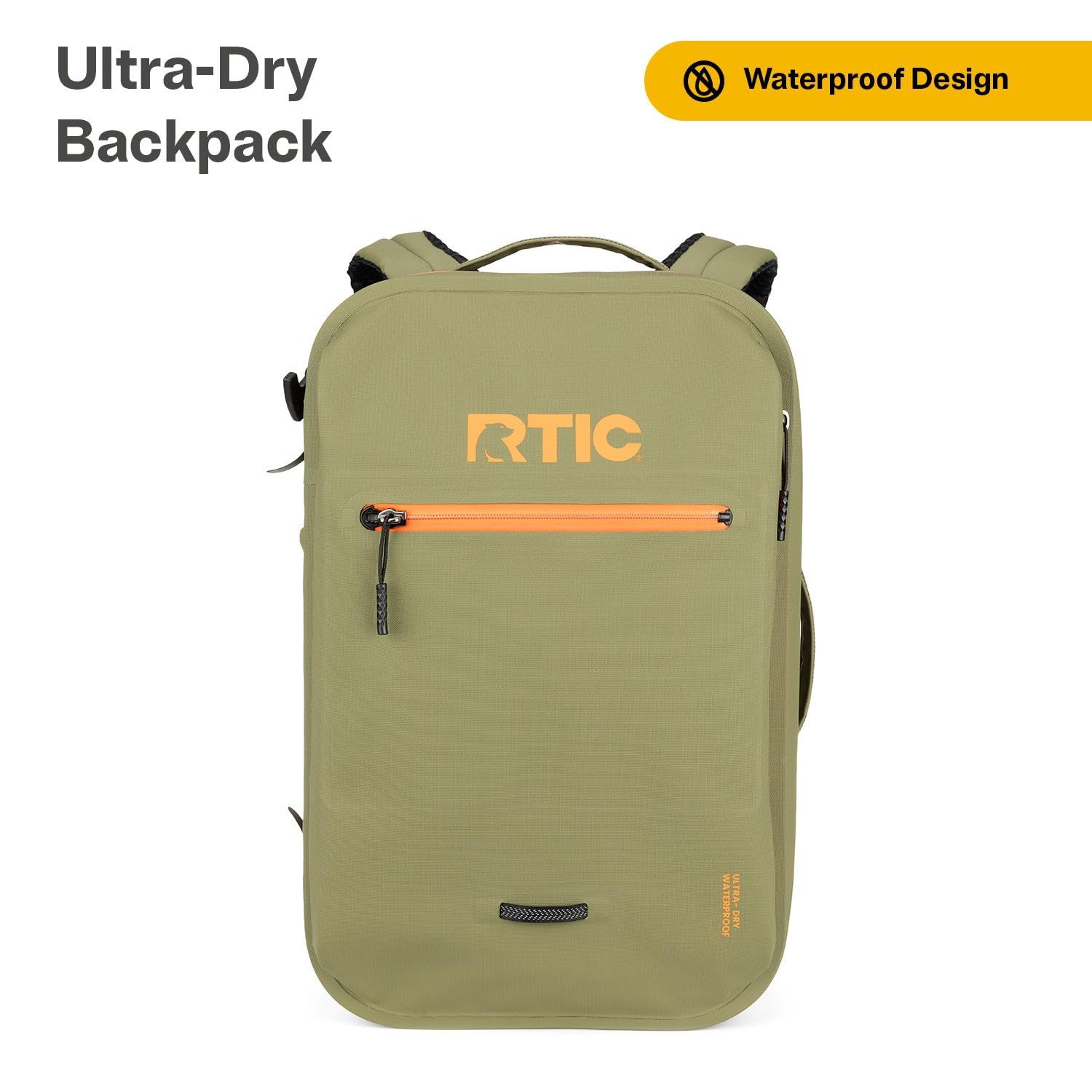 RTIC Ultra Dry Backpack welded seams provide reliable moisture protection