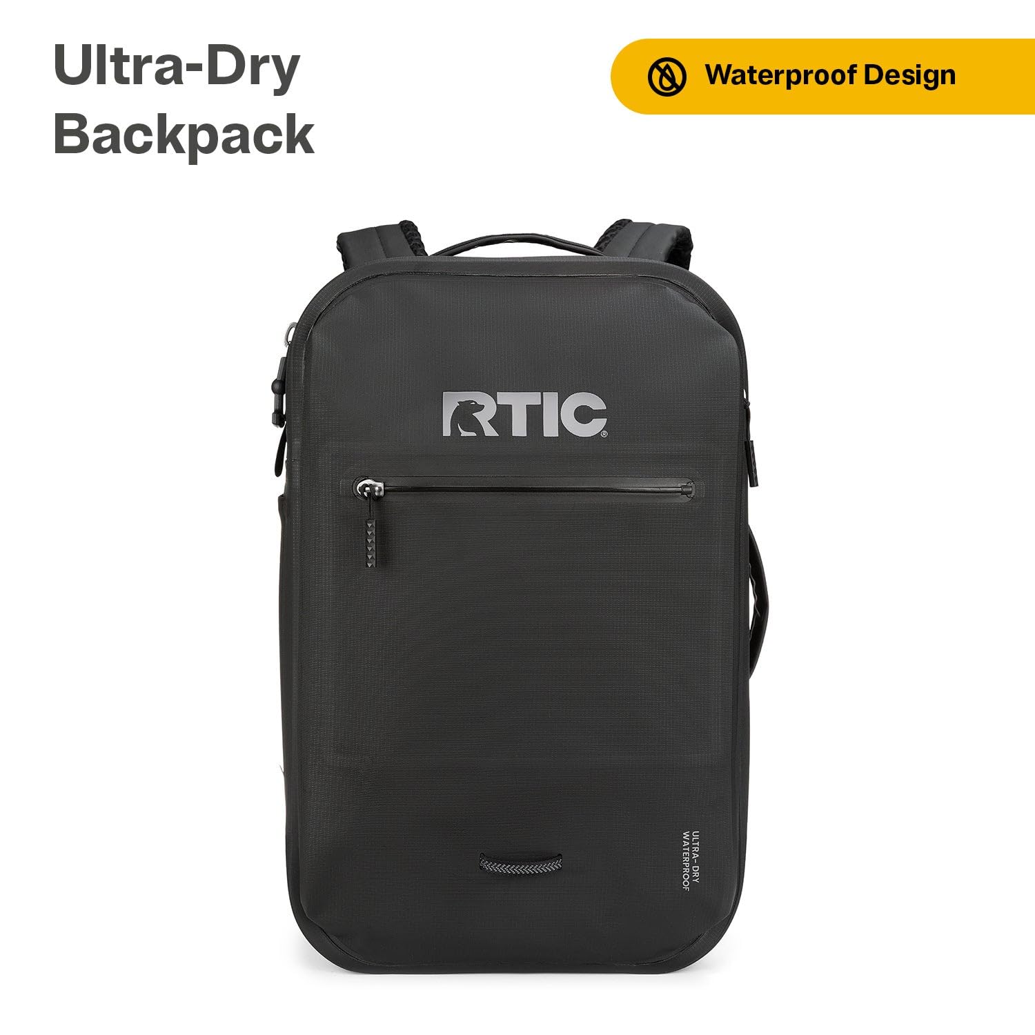 RTIC Ultra Dry Backpack with welded seams for moisture protection.