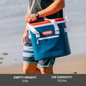 RTIC Ultra-Tough Soft Cooler ready for beach, picnic, and travel use.