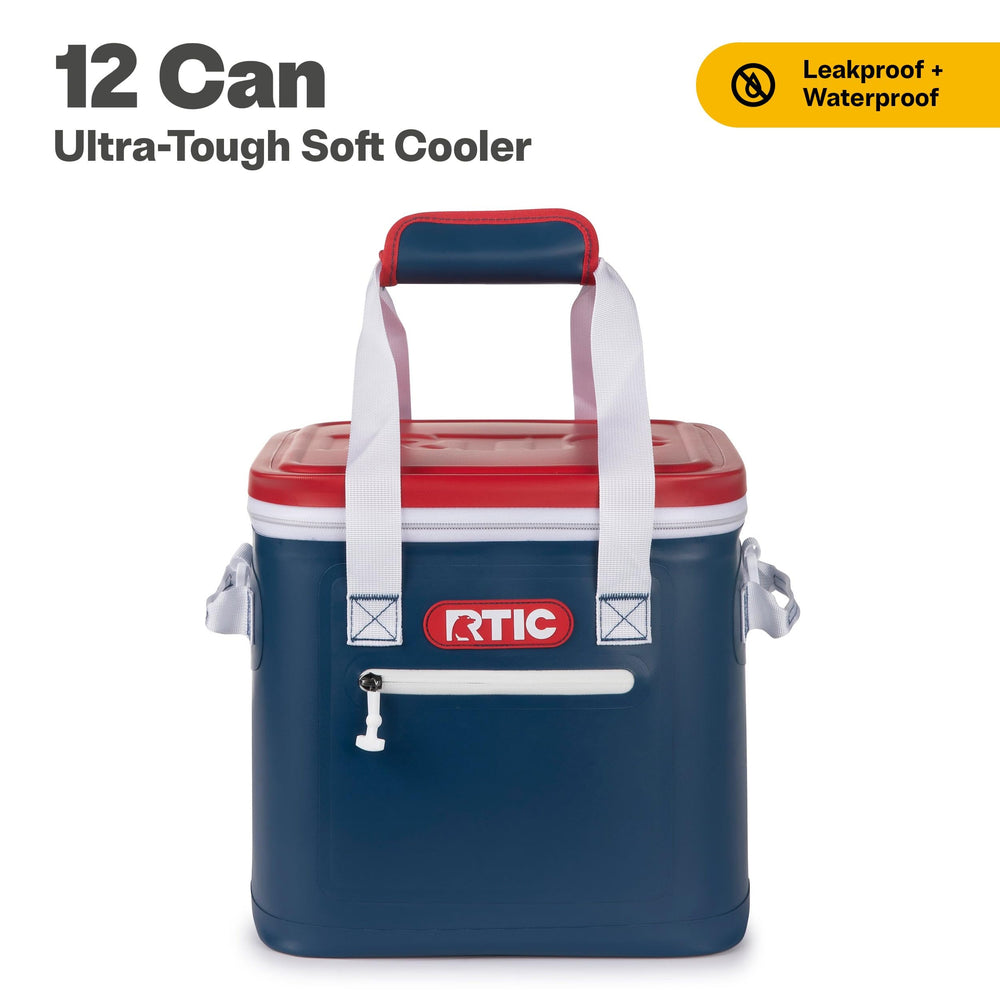 RTIC soft cooler with shoulder strap ready for easy carrying on picnics
