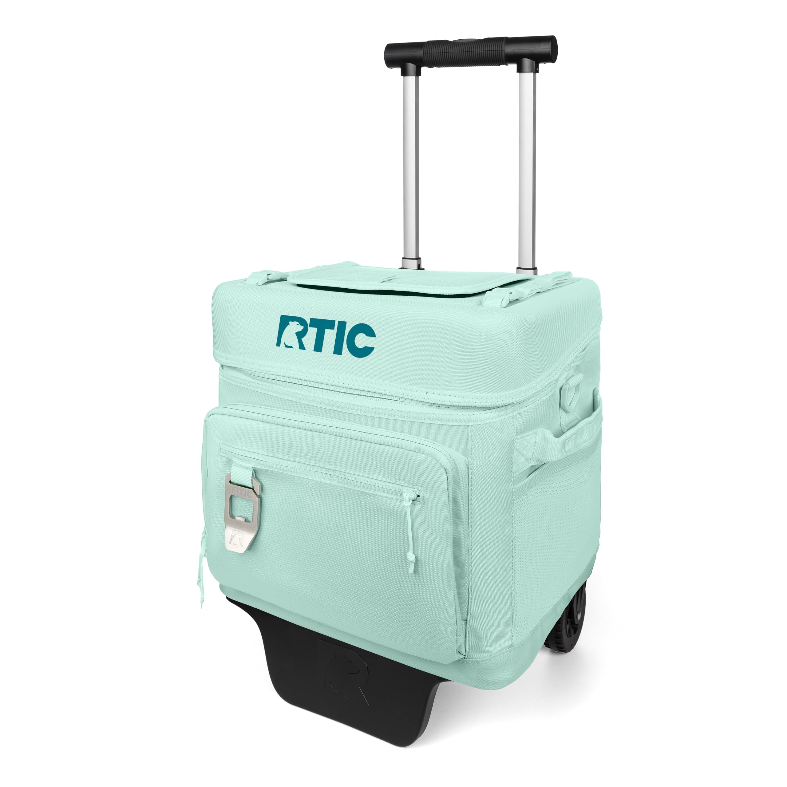 RTIC wheeled cooler with telescoping handle ready for mobility
