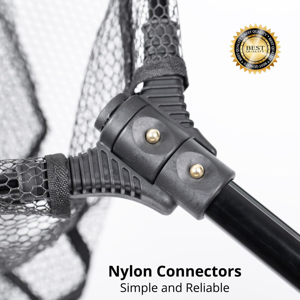 Close-up view of rubber-coated netting