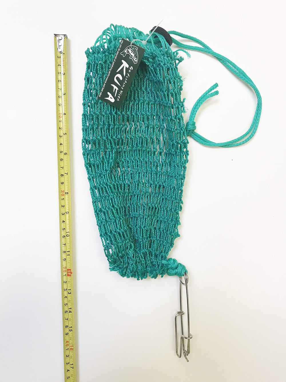 Bait bag showing rubber locker attachment