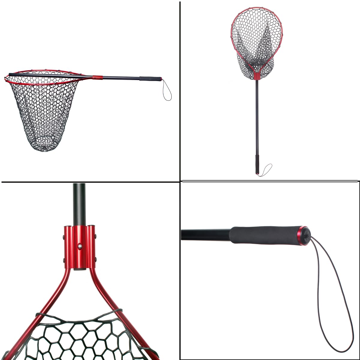 Deep rubber mesh net suitable for catch and release