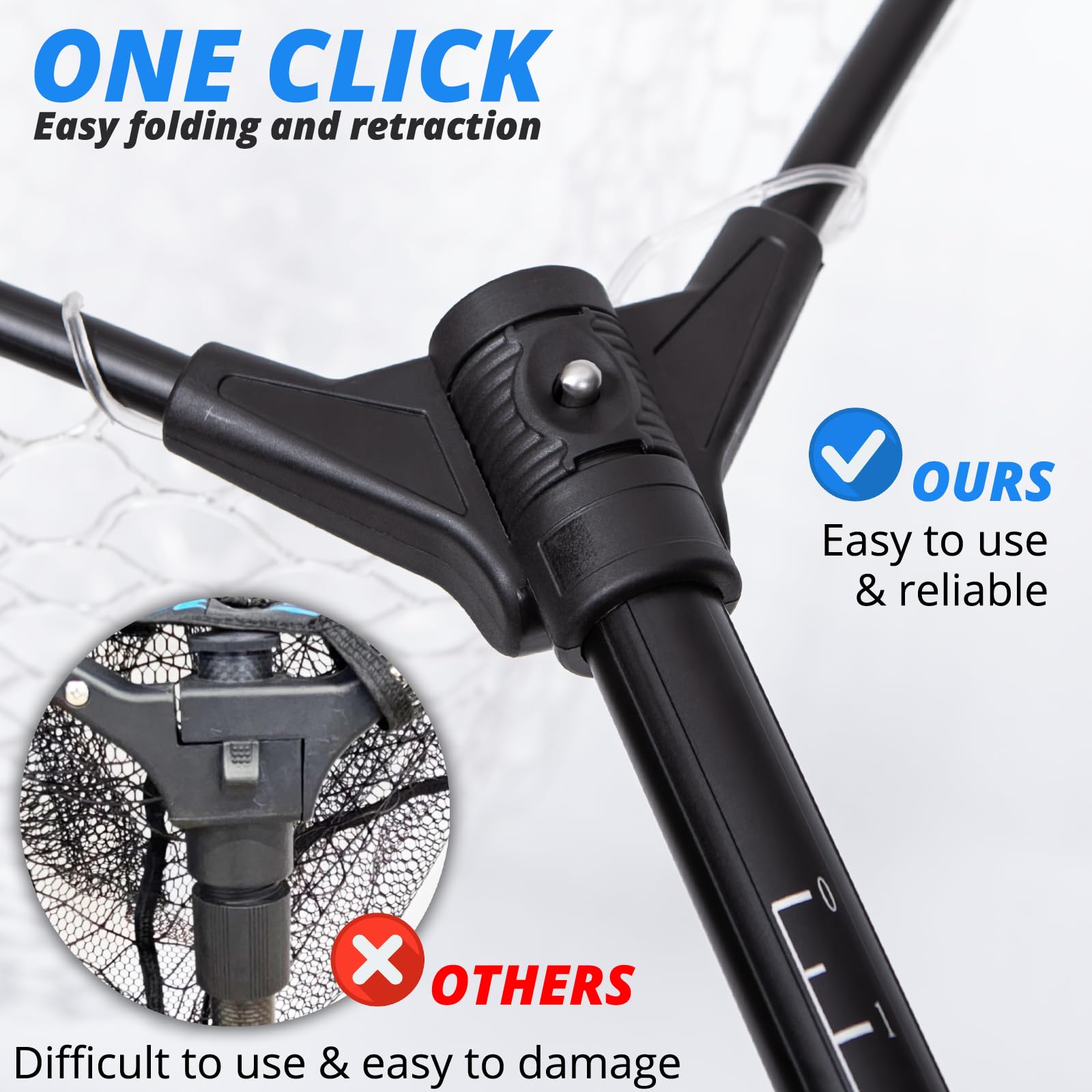 Rubber silicone netting, 20 inches deep, designed for fish safety