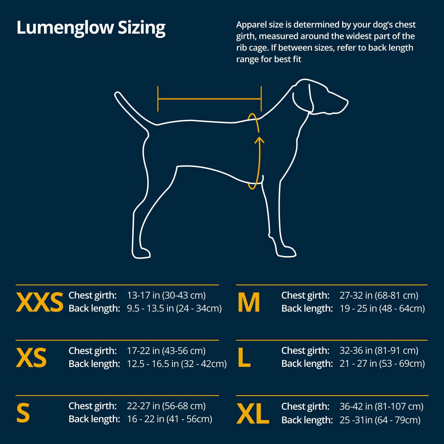 Ruffwear Lumenglow vest back view shows reflective panels for rear visibility
