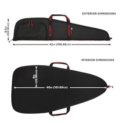 Ruger rifle case side view showing length