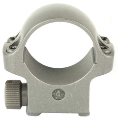 Ruger Standard Ring 1-Inch Medium 4KTG front view shows grey stainless finish and sturdy construction.