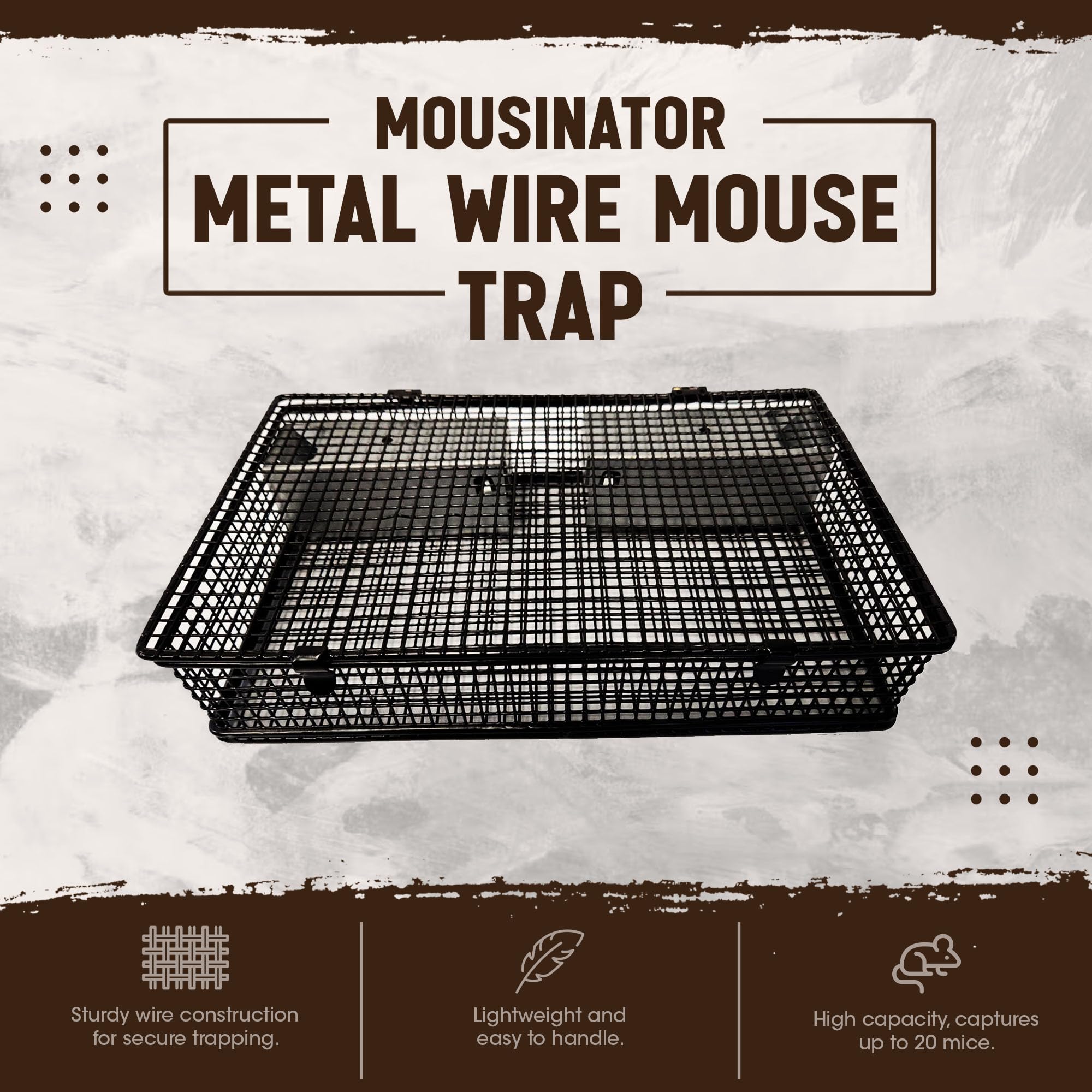 Rugged Ranch Mousinator dual-door entry design facilitates quick, humane catches.