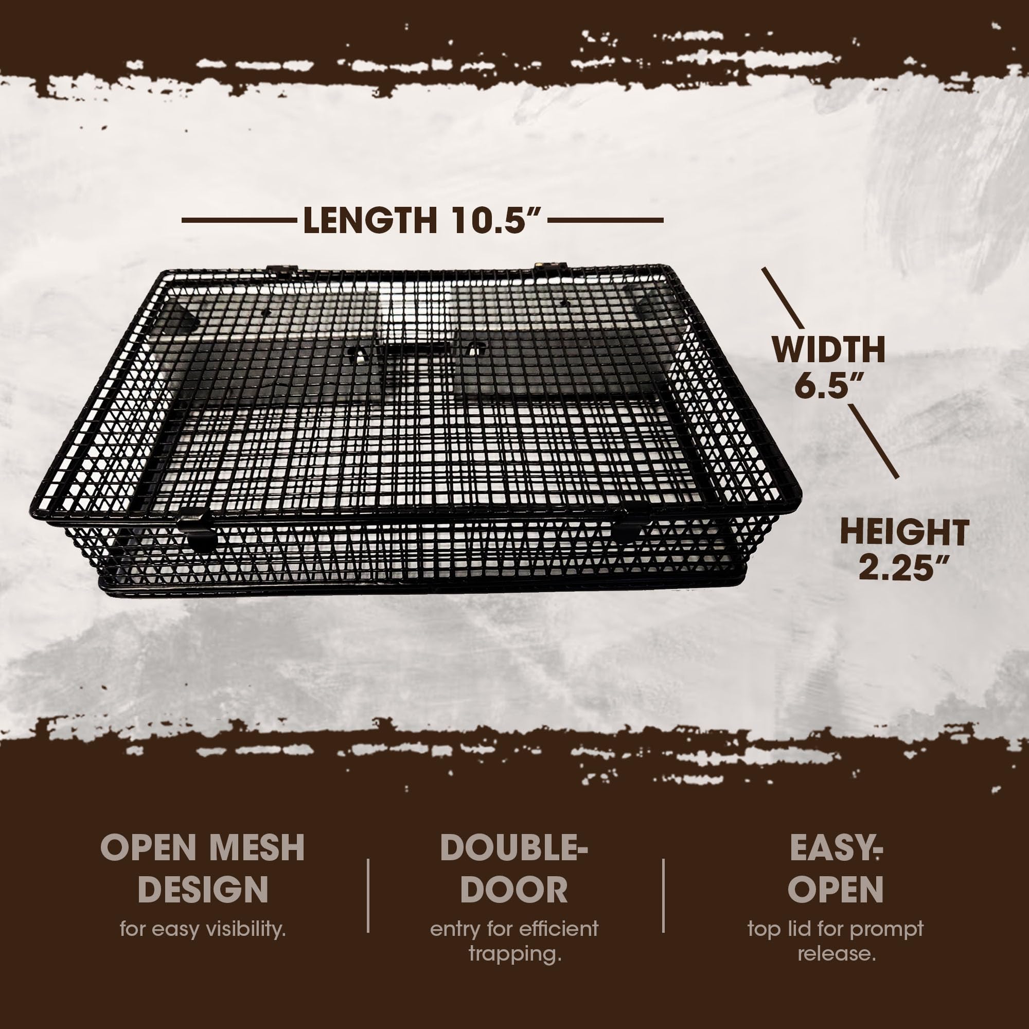 Rugged Ranch Mousinator open top lid enables easy release away from your property.