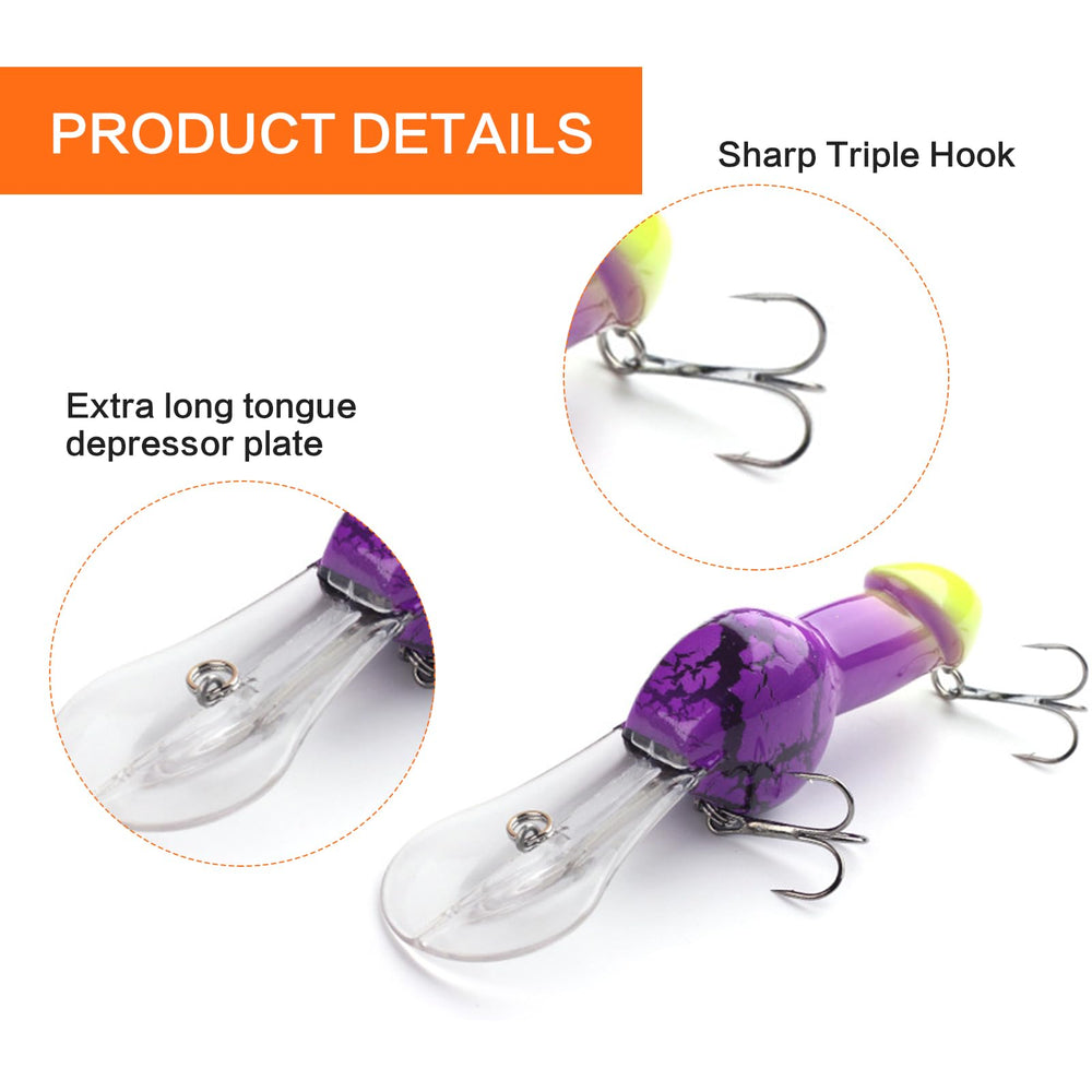 3D swimming action lure attracting bass in water