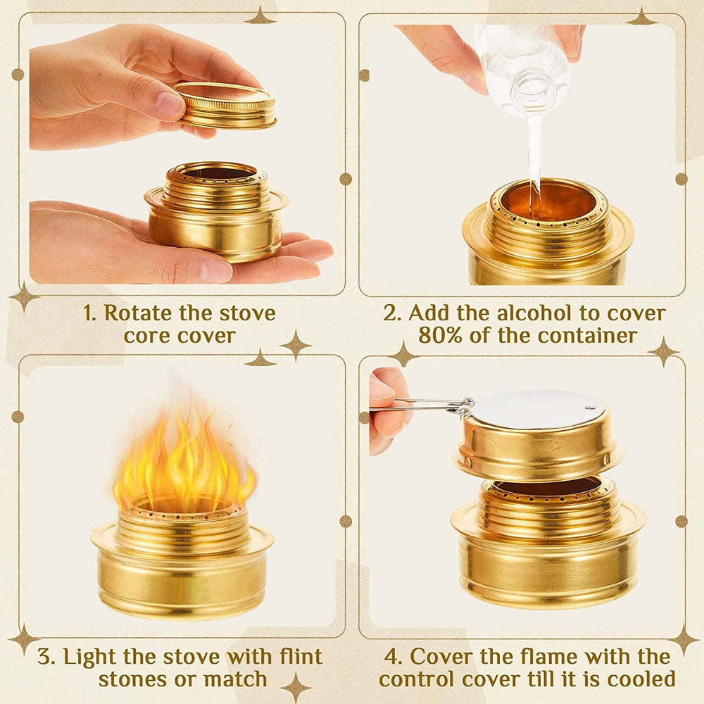 Ruitutedianzi gold color stove ideal for lightweight camping
