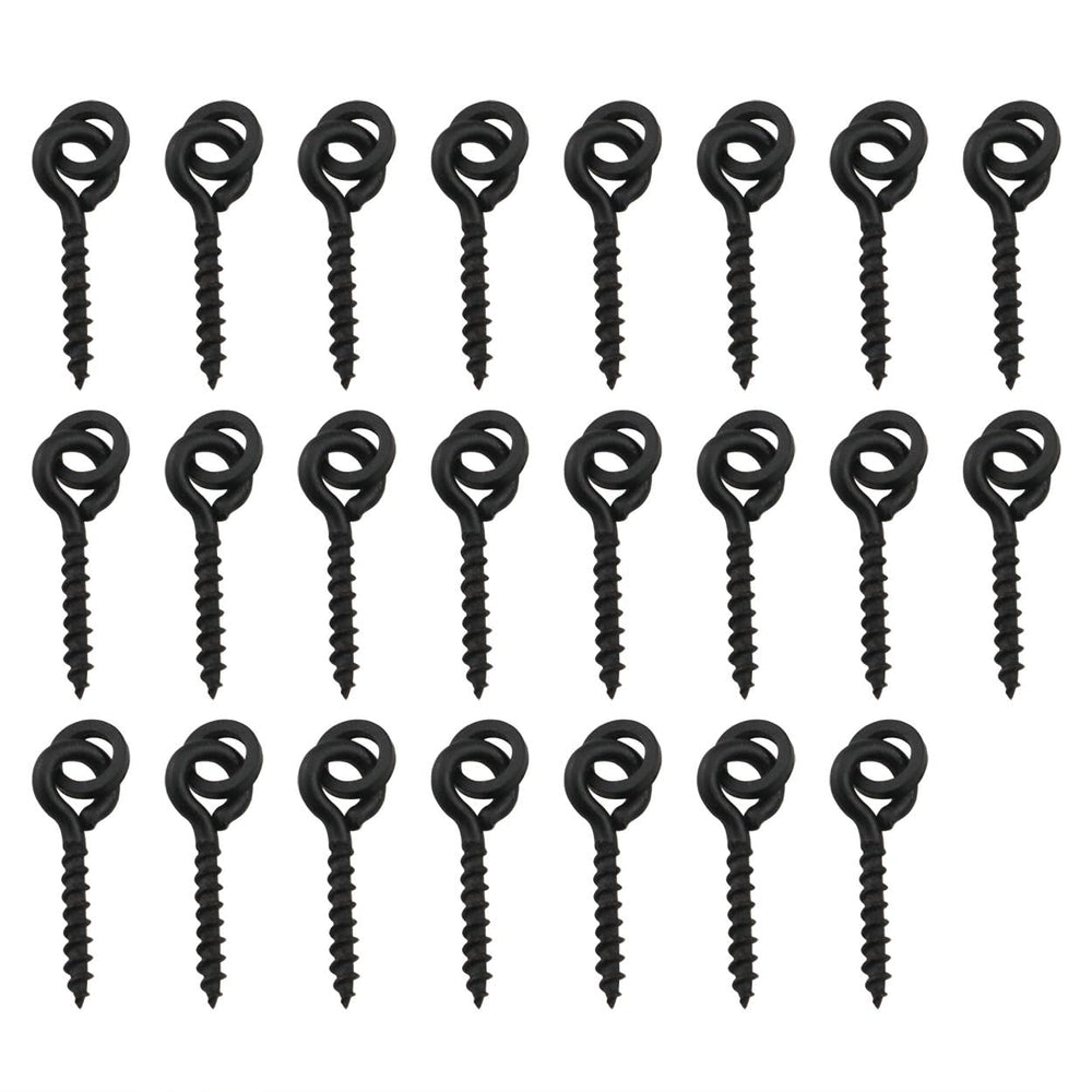 Ruiwaer 20-piece black swivel screws with rings for fishing lures