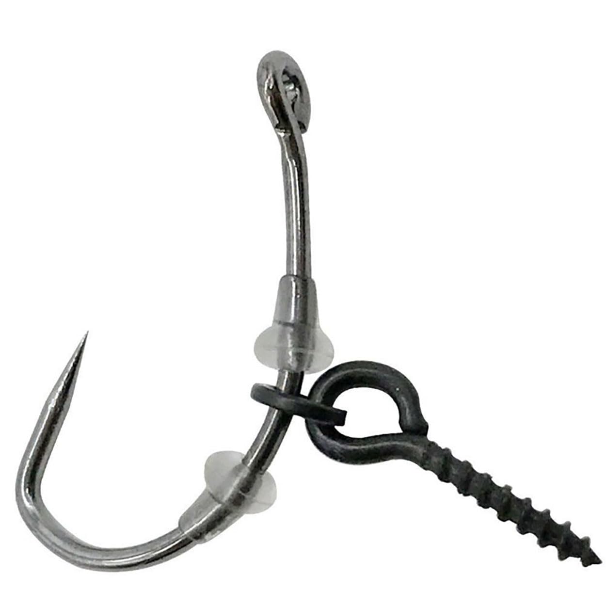 Package of 20 bait screws with rings in black