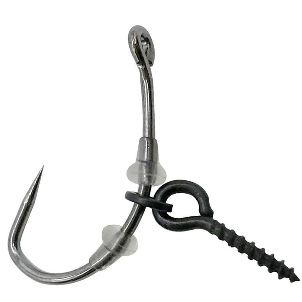 Package of 20 bait screws with rings in black