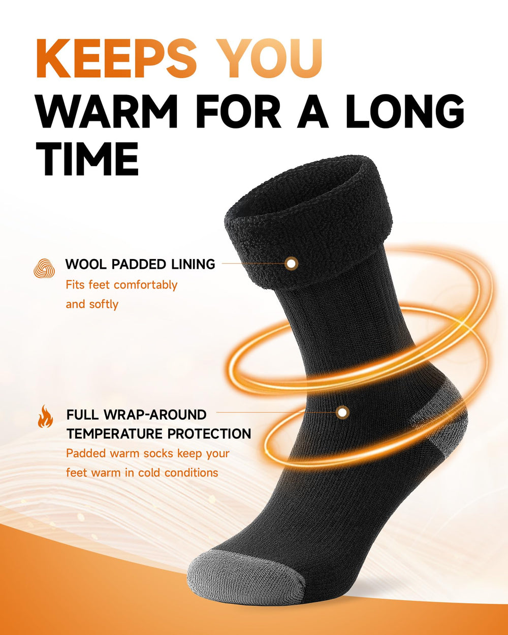 RUIXUE Merino Wool Hiking Crew Socks breathable mesh panel enabling dry feet during activity