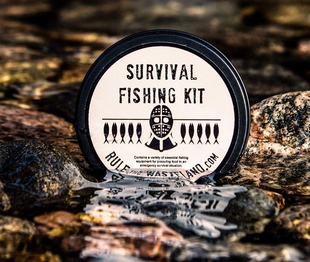 Rule the Wasteland Deluxe Survival Fishing Kit line and hook assembly — versatile components for broad species