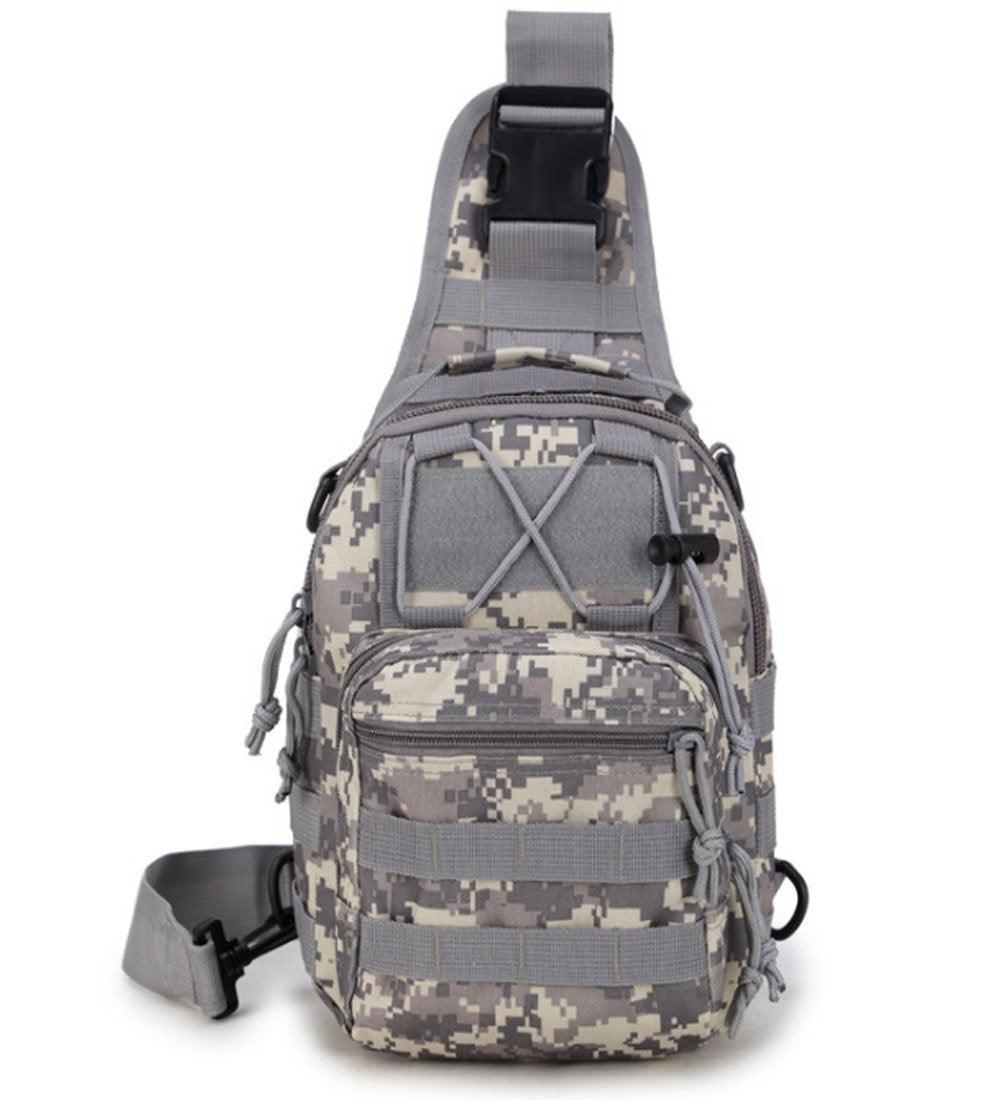 Rullar sling bag front view; compact travel companion for everyday adventures.