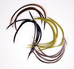 Rumpf Wapsi Goose Biots Natural Gray for tails and bodies in fly patterns.