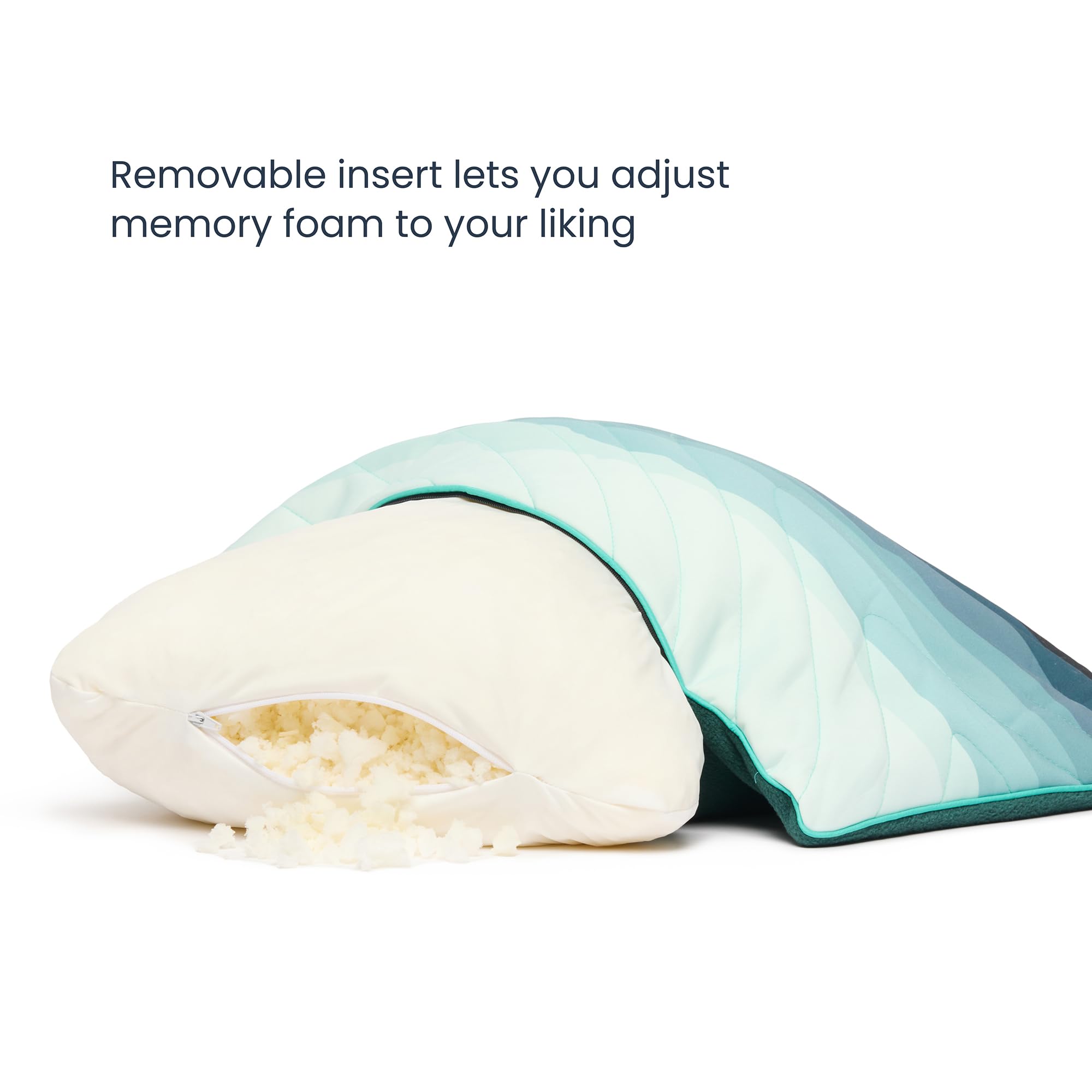 Rumpl adjustable camp pillow removable cover ready for machine washing