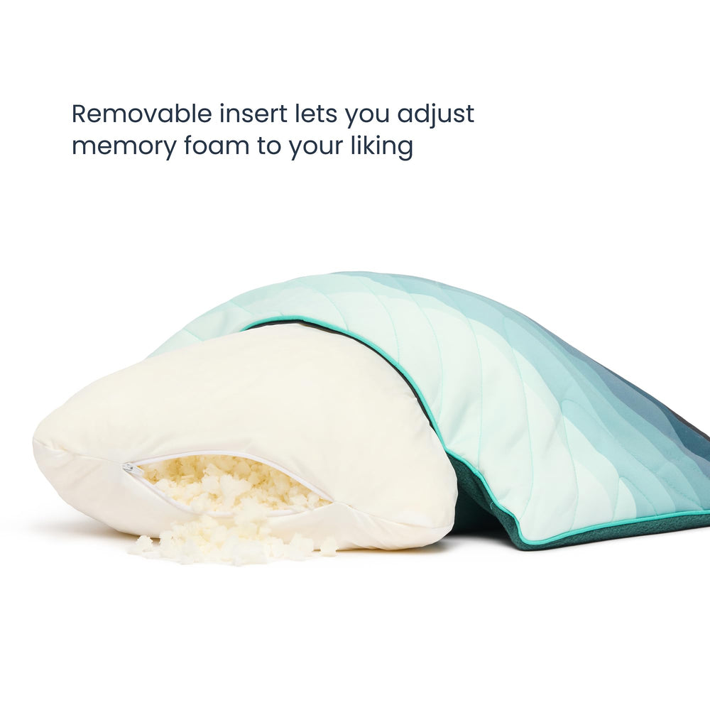 Rumpl adjustable camp pillow removable cover ready for machine washing