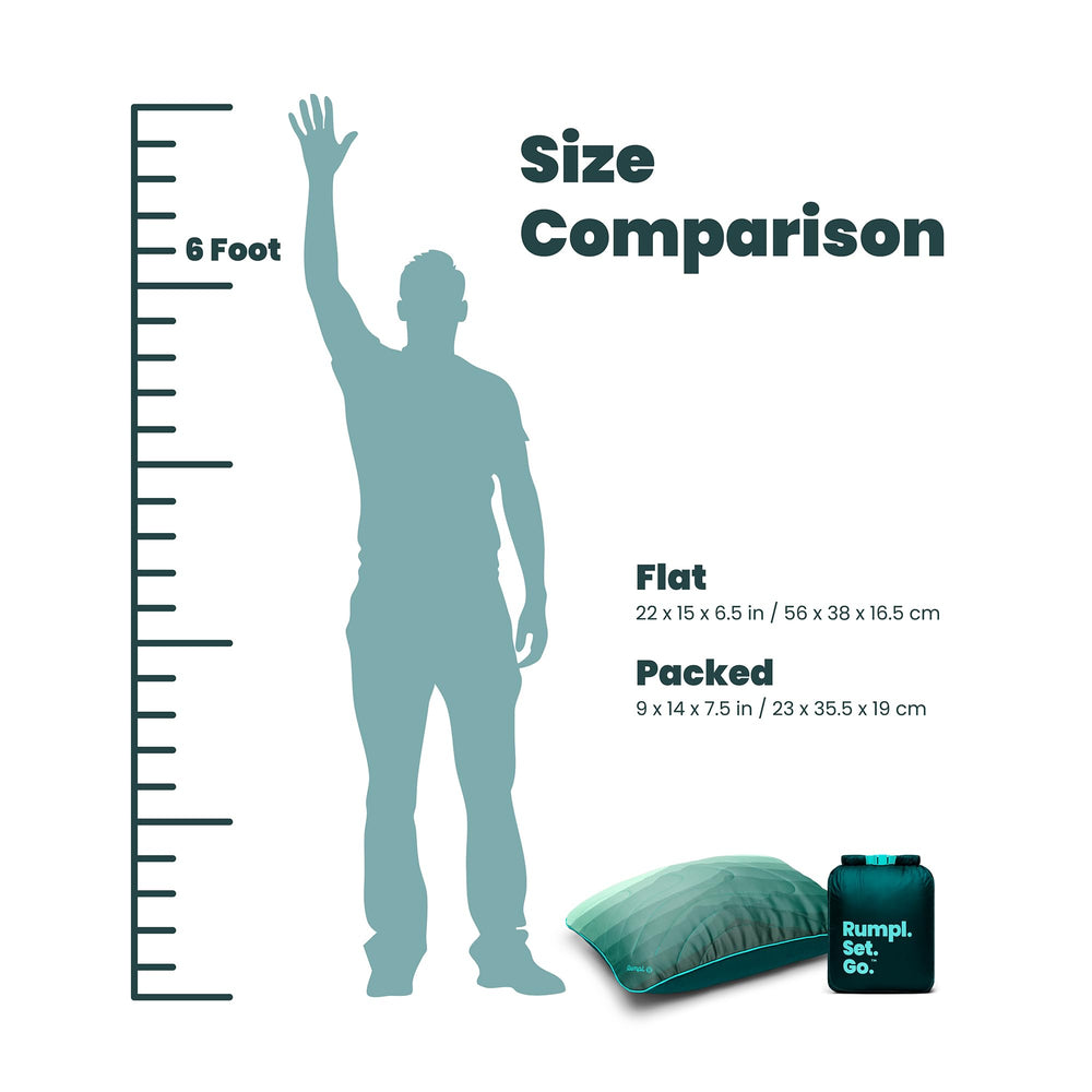 Rumpl camp pillow highlighting sustainable materials and certifications